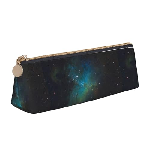 NBAGHPQ Federmäppchen aus Leder, mit großem Fassungsvermögen, mit Reißverschluss, dreieckig, für Jungen und Mädchen von NBAGHPQ