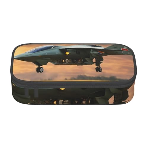 NBAGHPQ Federmäppchen mit Flugzeug-Jets-Aufdruck, große Aufbewahrung, Federmäppchen, Schreibwaren-Organizer, Teenager, Studenten, Erwachsene von NBAGHPQ