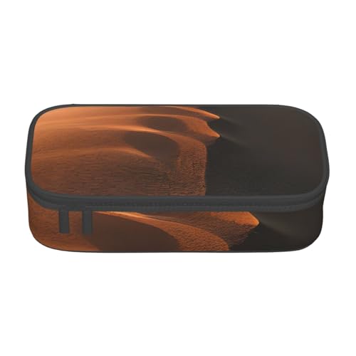 NBAGHPQ Federmäppchen mit Sanddünen-Aufdruck, großes Aufbewahrungs-Federmäppchen, Schreibwaren-Organizer, Teenager, Studenten, Erwachsene von NBAGHPQ
