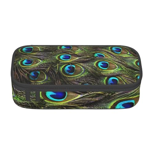 NBAGHPQ Federmäppchen mit frischem Pfauen-Aufdruck, großes Aufbewahrungs-Federmäppchen, Schreibwaren-Organizer, Teenager, Studenten, Erwachsene NBAGHPQ Federmäppchen mit frischem Pfauen-Aufdruck, großes Aufbewahrungs-Federmäppchen, Schreibwaren-Organizer, Teenager, Studenten, Erwachsene von NBAGHPQ