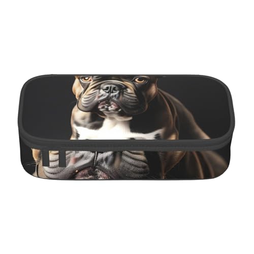 NBAGHPQ Federmäppchen mit langen Ohren und französischer Bulldogge, großes Aufbewahrungs-Federmäppchen, Schreibwaren-Organizer, Teenager, Studenten, Erwachsene von NBAGHPQ