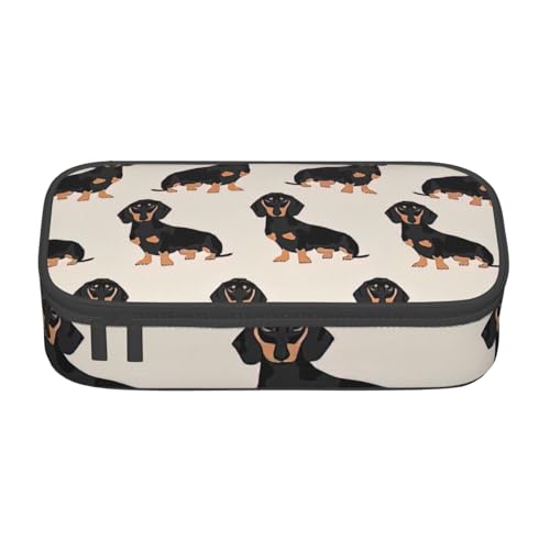 NBAGHPQ Federmäppchen mit niedlichem Hunde-Aufdruck, großes Federmäppchen, Schreibwaren-Organizer, Teenager, Studenten, Erwachsene von NBAGHPQ