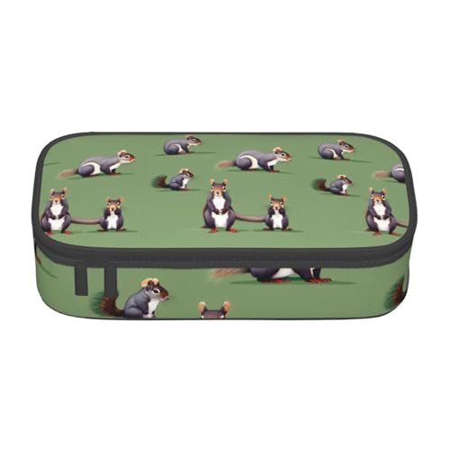NBAGHPQ Federmäppchen mit rotem Eichhörnchen-Aufdruck, großes Federmäppchen, Schreibwaren-Organizer, Teenager, Studenten, Erwachsene NBAGHPQ Federmäppchen mit rotem Eichhörnchen-Aufdruck, großes Federmäppchen, Schreibwaren-Organizer, Teenager, Studenten, Erwachsene von NBAGHPQ