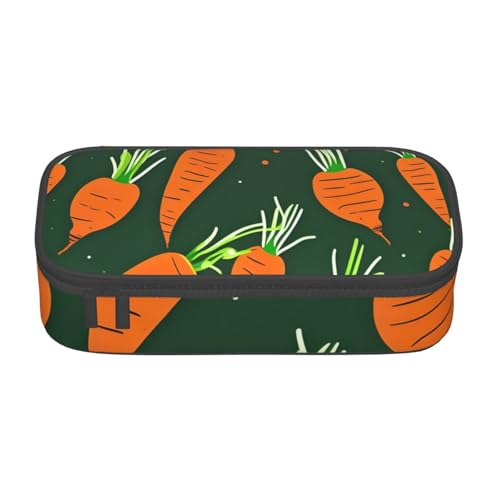 NBAGHPQ Großes Federmäppchen mit Aufschrift "Happy Carrot Print", Schreibwaren-Organizer, Teenager, Studenten, Erwachsene NBAGHPQ Großes Federmäppchen mit Aufschrift "Happy Carrot Print", Schreibwaren-Organizer, Teenager, Studenten, Erwachsene von NBAGHPQ