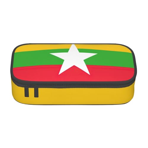 NBAGHPQ Großes Federmäppchen mit Flagge von Myanmar, bedruckt, für Teenager, Studenten, Erwachsene NBAGHPQ Großes Federmäppchen mit Flagge von Myanmar, bedruckt, für Teenager, Studenten, Erwachsene von NBAGHPQ