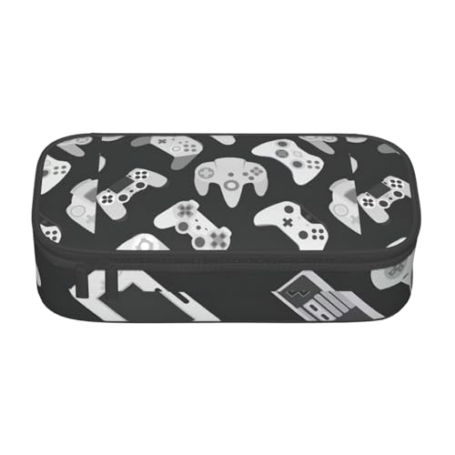 NBAGHPQ Großes Federmäppchen mit Game-Controller-Druck, Schreibwaren-Organizer, Teenager, Studenten, Erwachsene von NBAGHPQ