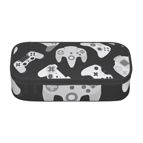NBAGHPQ Großes Federmäppchen mit Game-Controller-Druck, Schreibwaren-Organizer, Teenager, Studenten, Erwachsene von NBAGHPQ