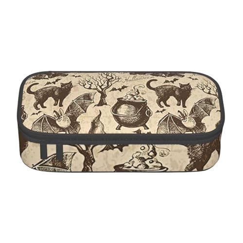 NBAGHPQ Großes Federmäppchen mit Hexenhut-Aufdruck, Schreibwaren-Organizer, Teenager, Studenten, Erwachsene NBAGHPQ Großes Federmäppchen mit Hexenhut-Aufdruck, Schreibwaren-Organizer, Teenager, Studenten, Erwachsene von NBAGHPQ
