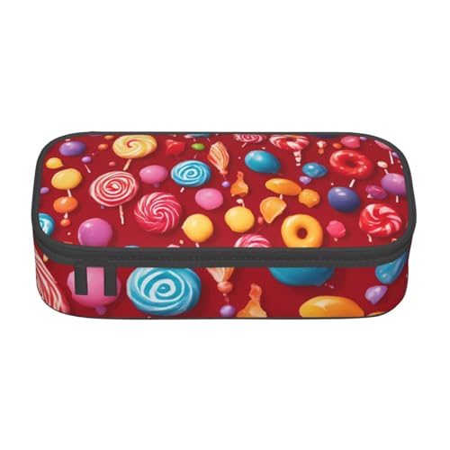 NBAGHPQ Großes Federmäppchen mit Lutscher-Aufdruck, Schreibwaren-Organizer, Teenager, Studenten, Erwachsene von NBAGHPQ