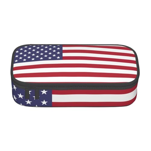 NBAGHPQ Großes Federmäppchen mit amerikanischer Flagge, Schreibwaren-Organizer, Teenager, Studenten, Erwachsene NBAGHPQ Großes Federmäppchen mit amerikanischer Flagge, Schreibwaren-Organizer, Teenager, Studenten, Erwachsene von NBAGHPQ