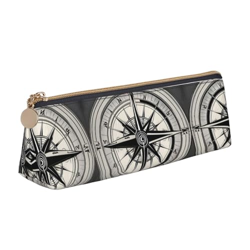 NBAGHPQ Law of the Compass Navigation 1 Print Stylish High Capacity Leather Pencil Case Zippered Triangle Pouch Pens Boys Girls NBAGHPQ Law of the Compass Navigation 1 Print Stylish High Capacity Leather Pencil Case Zippered Triangle Pouch Pens Boys Girls von NBAGHPQ