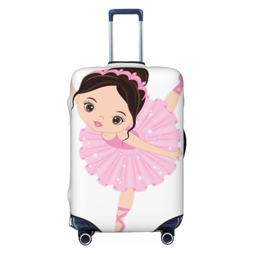 NBAGHPQ Little Ballerina Dancing Girl Print Double Sided Elastic Protection Universal Suitcase Cover Unique Luggage Protector, Schwarz , L von NBAGHPQ