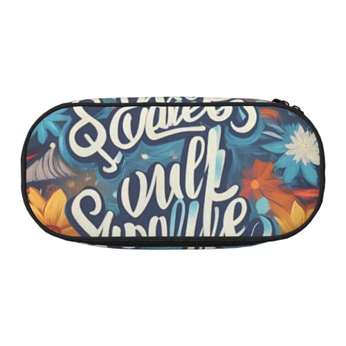 Tragbares Federmäppchen mit Sprüchen, leicht, geräumig, für Schulbedarf, Make-up, Schwarz , Einheitsgröße, Taschen-Organizer Tragbares Federmäppchen mit Sprüchen, leicht, geräumig, für Schulbedarf, Make-up, Schwarz , Einheitsgröße, Taschen-Organizer von NBAGHPQ