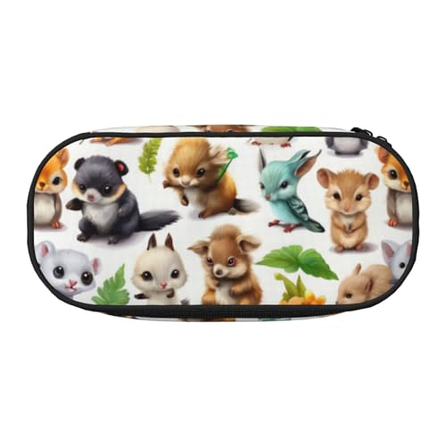 Tragbares Federmäppchen mit Tierdruck, leicht, geräumiges Federmäppchen, Schulbedarf, Make-up-Aufbewahrung, Schwarz , Einheitsgröße, Taschen-Organizer Tragbares Federmäppchen mit Tierdruck, leicht, geräumiges Federmäppchen, Schulbedarf, Make-up-Aufbewahrung, Schwarz , Einheitsgröße, Taschen-Organizer von NBAGHPQ