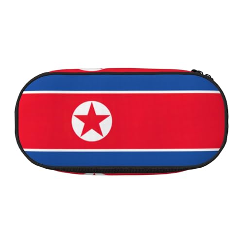 Tragbares Federmäppchen mit koreanischer Flagge, geräumiges Federmäppchen, Schulbedarf, Make-up-Aufbewahrung, Schwarz , Einheitsgröße, Taschen-Organizer von NBAGHPQ