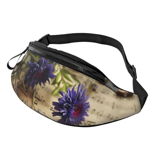 Bauchtasche für Damen und Herren, Motiv: Nebel in Wüste, Monument, Tal, Landschaft, modische Hüfttasche, verstellbare Gürteltasche für Workout, Laufen, Reisen, lässige Hüfttasche, Notenblatt von NBCCDVSH