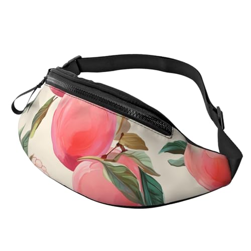 Bauchtasche für Damen und Herren, Motiv: Wald mit Feen, Schmetterlingen, Elfen, modische Gürteltasche, verstellbare Gürteltasche für Workout, Laufen, Reisen, lässige Hüfttasche, pfirsich von NBCCDVSH