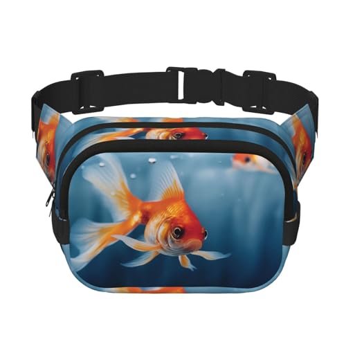 Bauchtasche mit Weltraumnebel für Damen und Herren, modische Hüfttasche, verstellbare Gürteltasche für Workout, Laufen, Reisen, lässige Hüfttasche, fisch, Einheitsgröße von NBCCDVSH