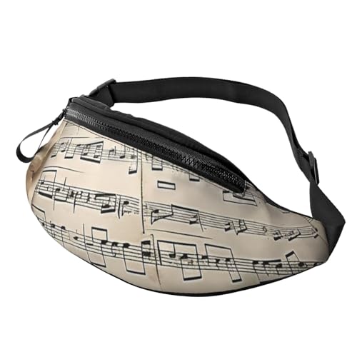 Gürteltasche für Damen und Herren, modische Gürteltasche, verstellbare Gürteltasche für Workout, Laufen, Reisen, lässige Hüfttasche, Notenblatt, Einheitsgröße von NBCCDVSH