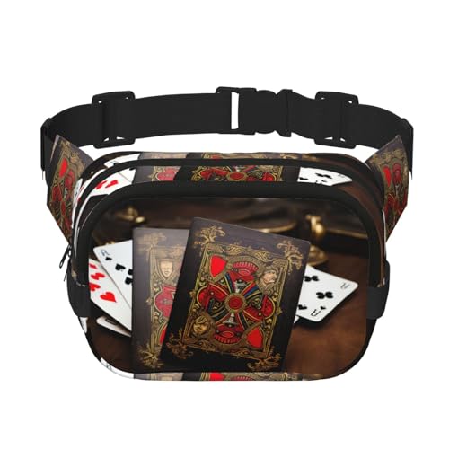 Gürteltasche für Welpen, Hunde, für Damen und Herren, modische Gürteltasche, verstellbare Gürteltasche für Workout, Laufen, Reisen, lässige Hüfttasche, Spielkarten, Einheitsgröße von NBCCDVSH