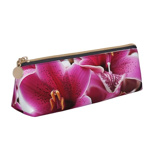 Leder-Federmäppchen mit Reißverschluss, stilvoller Stifthalter, ästhetisches Federmäppchen für Damen und Herren, Leder-Federmäppchen für Herbst, Ernte, Erntedankfest, Stifteetui für Arbeit, Büro von NBCCDVSH