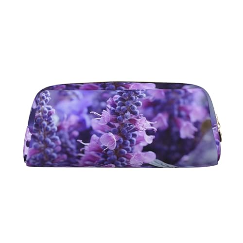 Leder-Federmäppchen mit Reißverschluss, stilvoller Stifthalter, ästhetisches Stifteetui für Damen und Herren, Leder-Federmäppchen, lila, lavendelfarbene Blumen, Stifteetui für Arbeit, Büro, Reisen Leder-Federmäppchen mit Reißverschluss, stilvoller Stifthalter, ästhetisches Stifteetui für Damen und Herren, Leder-Federmäppchen, lila, lavendelfarbene Blumen, Stifteetui für Arbeit, Büro, Reisen von NBCCDVSH