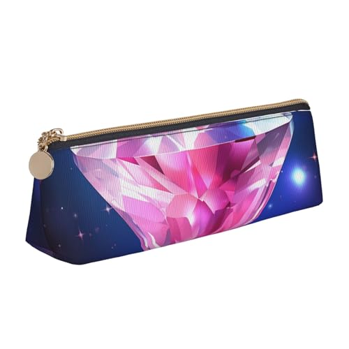 Leder-Federmäppchen mit Reißverschluss, stilvoller Stifthalter, ästhetisches Stifteetui für Damen und Herren, Leder-Federmäppchen in Regenbogenfarben, Musiknoten, Melodie, Stifteetui für Arbeit, Büro von NBCCDVSH