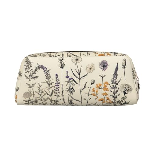 Leder-Federmäppchen mit Reißverschluss, stilvoller Stifthalter, ästhetisches Stifteetui für Damen und Herren, Leder-Federmäppchen mit Blumenmuster, Kräuter, botanische Gravur, Stifteetui für Arbeit Leder-Federmäppchen mit Reißverschluss, stilvoller Stifthalter, ästhetisches Stifteetui für Damen und Herren, Leder-Federmäppchen mit Blumenmuster, Kräuter, botanische Gravur, Stifteetui für Arbeit von NBCCDVSH