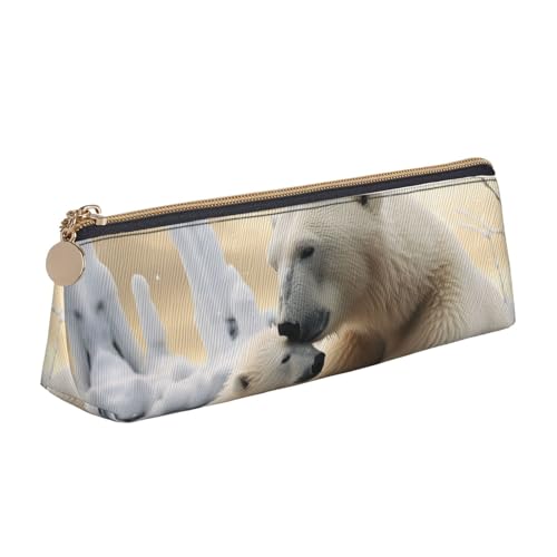 Leder-Federmäppchen mit Reißverschluss, stilvoller Stifthalter, ästhetisches Stifteetui für Damen und Herren, Leder-Federmäppchen mit Mops, Fußball, Stifteetui für Arbeit, Büro, Reisen, Federmäppchen von NBCCDVSH