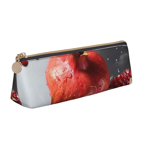 Leder-Federmäppchen mit Reißverschluss, stilvoller Stifthalter, ästhetisches Stifteetui für Damen und Herren, Leder-Federmäppchen mit Mops, Fußball, Stifteetui für Arbeit, Büro, Reisen, Federmäppchen von NBCCDVSH