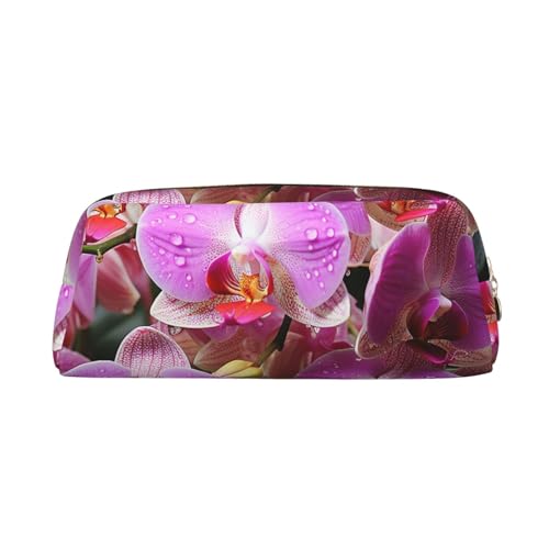 NBCCDVSH Leder-Federmäppchen mit Reißverschluss, stilvoller Stifthalter, ästhetisches Federmäppchen für Damen und Herren, Leder-Federmäppchen, Orchideen-Stifttasche für Arbeit, Büro, Reisen NBCCDVSH Leder-Federmäppchen mit Reißverschluss, stilvoller Stifthalter, ästhetisches Federmäppchen für Damen und Herren, Leder-Federmäppchen, Orchideen-Stifttasche für Arbeit, Büro, Reisen von NBCCDVSH
