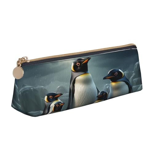 NBCCDVSH Leder-Federmäppchen mit Reißverschluss, stilvoller Stifthalter, ästhetisches Federmäppchen für Damen und Herren, Leder-Federmäppchen, mediterran, Sommer, Stifteetui für Arbeit, Büro, Reisen von NBCCDVSH