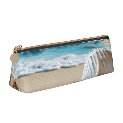 NBCCDVSH Leder-Federmäppchen mit Reißverschluss, stilvoller Stifthalter, ästhetisches Federmäppchen für Damen und Herren, Leder-Federmäppchen, niedliche Biene, Stifteetui für Arbeit, Büro, Reisen von NBCCDVSH