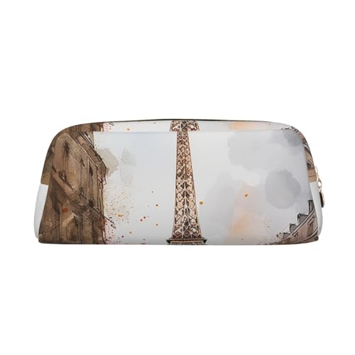 NBCCDVSH Leder-Federmäppchen mit Reißverschluss, stilvoller Stifthalter, ästhetisches Stifteetui für Damen und Herren, Leder-Federmäppchen, Aquarell-Paris, Stifteetui für Arbeit, Büro, Reisen NBCCDVSH Leder-Federmäppchen mit Reißverschluss, stilvoller Stifthalter, ästhetisches Stifteetui für Damen und Herren, Leder-Federmäppchen, Aquarell-Paris, Stifteetui für Arbeit, Büro, Reisen von NBCCDVSH