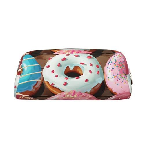 NBCCDVSH Leder-Federmäppchen mit Reißverschluss, stilvoller Stifthalter, ästhetisches Stifteetui für Damen und Herren, Leder-Federmäppchen, Donuts, Stifteetui für Arbeit, Büro, Reisen, Federmäppchen NBCCDVSH Leder-Federmäppchen mit Reißverschluss, stilvoller Stifthalter, ästhetisches Stifteetui für Damen und Herren, Leder-Federmäppchen, Donuts, Stifteetui für Arbeit, Büro, Reisen, Federmäppchen von NBCCDVSH