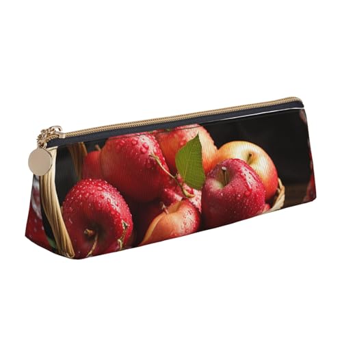 NBCCDVSH Leder-Federmäppchen mit Reißverschluss, stilvoller Stifthalter, ästhetisches Stifteetui für Damen und Herren, Leder-Federmäppchen, Happy Pinguin, Stifteetui für Arbeit, Büro, Reisen von NBCCDVSH