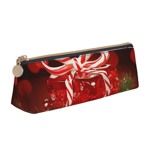 NBCCDVSH Leder-Federmäppchen mit Reißverschluss, stilvoller Stifthalter, ästhetisches Stifteetui für Damen und Herren, Leder-Federmäppchen, Happy Pinguin, Stifteetui für Arbeit, Büro, Reisen von NBCCDVSH