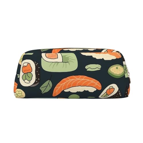 NBCCDVSH Leder-Federmäppchen mit Reißverschluss, stilvoller Stifthalter, ästhetisches Stifteetui für Damen und Herren, Leder-Federmäppchen, Sushi-Lebensmittel-Muster, Stifteetui für Arbeit, Büro NBCCDVSH Leder-Federmäppchen mit Reißverschluss, stilvoller Stifthalter, ästhetisches Stifteetui für Damen und Herren, Leder-Federmäppchen, Sushi-Lebensmittel-Muster, Stifteetui für Arbeit, Büro von NBCCDVSH