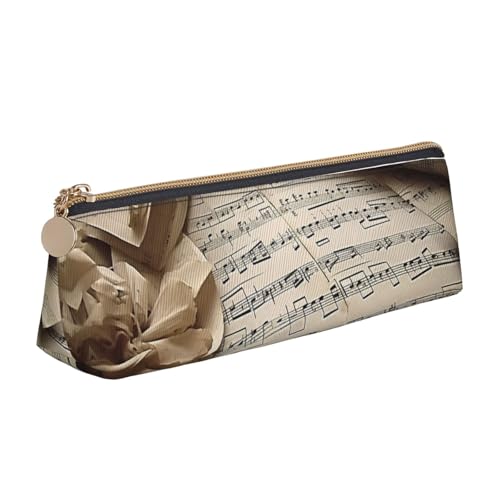 NBCCDVSH Leder-Federmäppchen mit Reißverschluss, stilvoller Stifthalter, ästhetisches Stifteetui für Damen und Herren, Leder-Federmäppchen, altes rostiges Vintage-Fahrrad-Stiftetui für Arbeit, Büro von NBCCDVSH