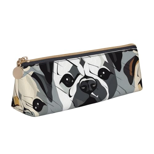 NBCCDVSH Leder-Federmäppchen mit Reißverschluss, stilvoller Stifthalter, ästhetisches Stifteetui für Damen und Herren, Leder-Federmäppchen, brennende Auto-Stifttasche für Arbeit, Büro, Reisen von NBCCDVSH