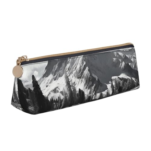 NBCCDVSH Leder-Federmäppchen mit Reißverschluss, stilvoller Stifthalter, ästhetisches Stifteetui für Damen und Herren, Leder-Federmäppchen, gruseliges Schiff auf See, Stifttasche für Arbeit, Büro von NBCCDVSH