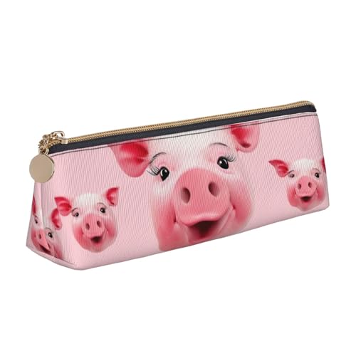 NBCCDVSH Leder-Federmäppchen mit Reißverschluss, stilvoller Stifthalter, ästhetisches Stifteetui für Damen und Herren, Leder-Federmäppchen, magischer Wald, Teich, Pfau, Stifteetui für Arbeit, Büro von NBCCDVSH