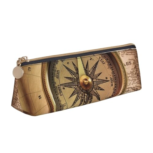 NBCCDVSH Leder-Federmäppchen mit Reißverschluss, stilvoller Stifthalter, ästhetisches Stifteetui für Damen und Herren, Leder-Federmäppchen, tropisches blaues Meer, Strand, Stifteetui für Arbeit, Büro von NBCCDVSH