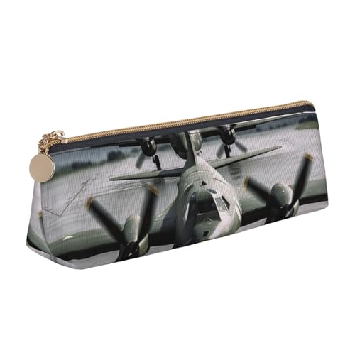 NBCCDVSH Leder-Federmäppchen mit Reißverschluss, stilvoller Stifthalter, ästhetisches Stifteetui für Damen und Herren, Leder-Federmäppchen, violett-grün, leuchtendes Stiftetui für Arbeit, Büro, Reisen von NBCCDVSH