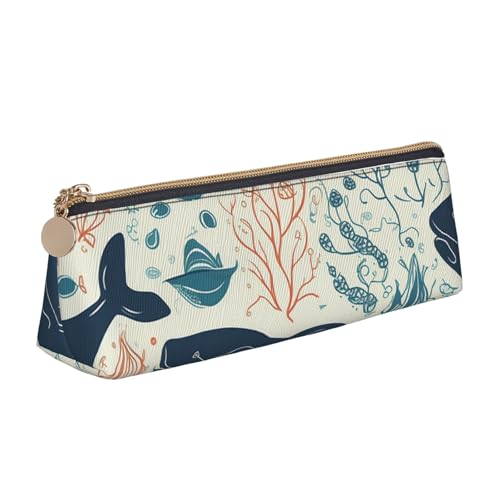 NBCCDVSH Leder-Federmäppchen mit Reißverschluss, stilvoller Stifthalter, ästhetisches Stifteetui für Damen und Herren, Leder-Federmäppchen für Arbeit, Büro, Reisen, Federmäppchen, Schreibwaren-Tasche von NBCCDVSH