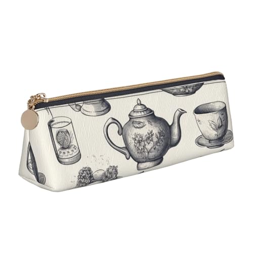 NBCCDVSH Leder-Federmäppchen mit Reißverschluss, stilvoller Stifthalter, ästhetisches Stifteetui für Damen und Herren, Leder-Federmäppchen für Schnee, Berg, Wild, Wolf, Stifteetui für Arbeit, Büro von NBCCDVSH