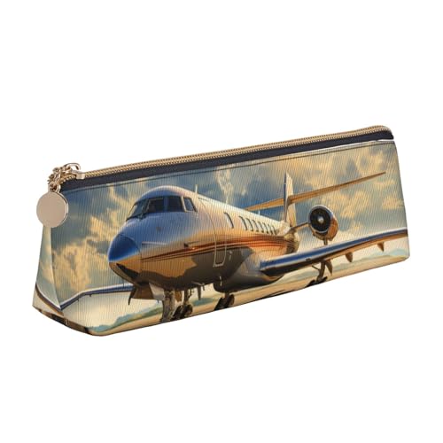 NBCCDVSH Leder-Federmäppchen mit Reißverschluss, stilvoller Stifthalter, ästhetisches Stifteetui für Damen und Herren, Leder-Federmäppchen für Welpen, Hunde, Stifteetui für Arbeit, Büro, Reisen von NBCCDVSH