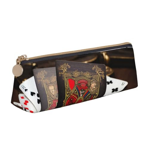 NBCCDVSH Leder-Federmäppchen mit Reißverschluss, stilvoller Stifthalter, ästhetisches Stifteetui für Damen und Herren, Leder-Federmäppchen für Welpen, Hunde, Stifteetui für Arbeit, Büro, Reisen von NBCCDVSH