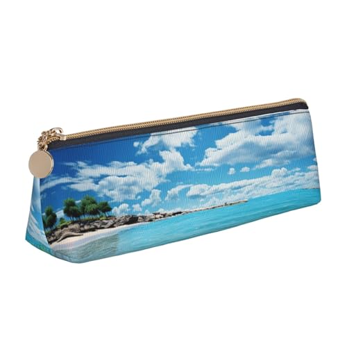 NBCCDVSH Leder-Federmäppchen mit Reißverschluss, stilvoller Stifthalter, ästhetisches Stifteetui für Damen und Herren, Leder-Federmäppchen für Welpen, Hunde, Stifteetui für Arbeit, Büro, Reisen von NBCCDVSH