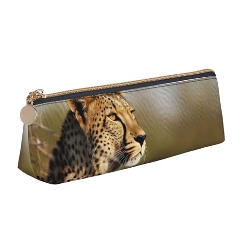 NBCCDVSH Leder-Federmäppchen mit Reißverschluss, stilvoller Stifthalter, ästhetisches Stifteetui für Damen und Herren, Leder-Federmäppchen für Welpen, Hunde, Stifteetui für Arbeit, Büro, Reisen von NBCCDVSH